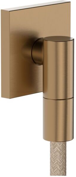 Hansgrohe FixFit Fine E Wandanschluss 28883140 mit Rückflussverhinderer, E, eckig, brushed bronze