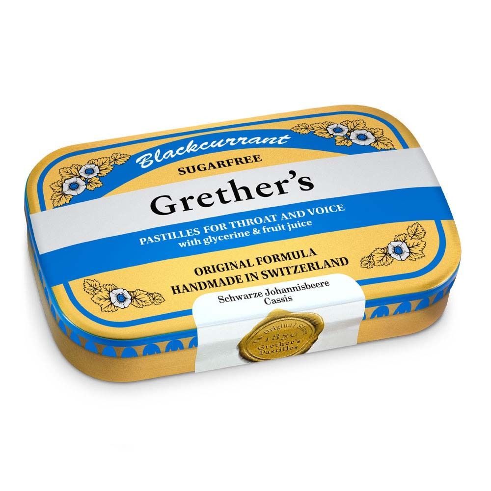 Grethers Blackcurrant Silber zf.Past.Dose 60 g Pastillen