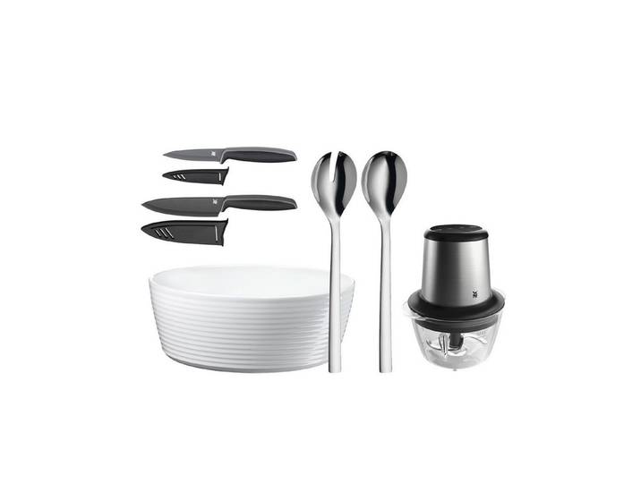 WMF Zerkleinerer Kult X Edition mit Glasbehälter, Touch Messerset und Nuova Salat-Set