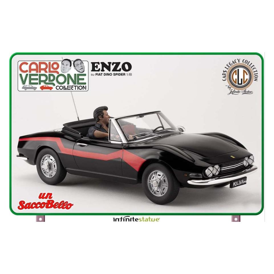GED Enzo su FIAT Dino Spider 1/18 RESINA 23cm L (81929)