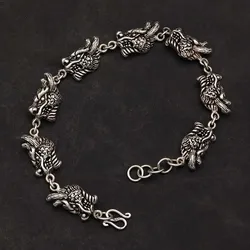 Drachensilber Drachen Armband Sterlingsilber Länge: 19cm - Silber