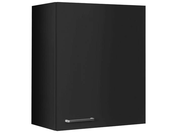 Küchenoberschrank, Schwarz, 60x72x35 cm, Holzwerkstoff, 2 Fächer, Hängend, Nobilia