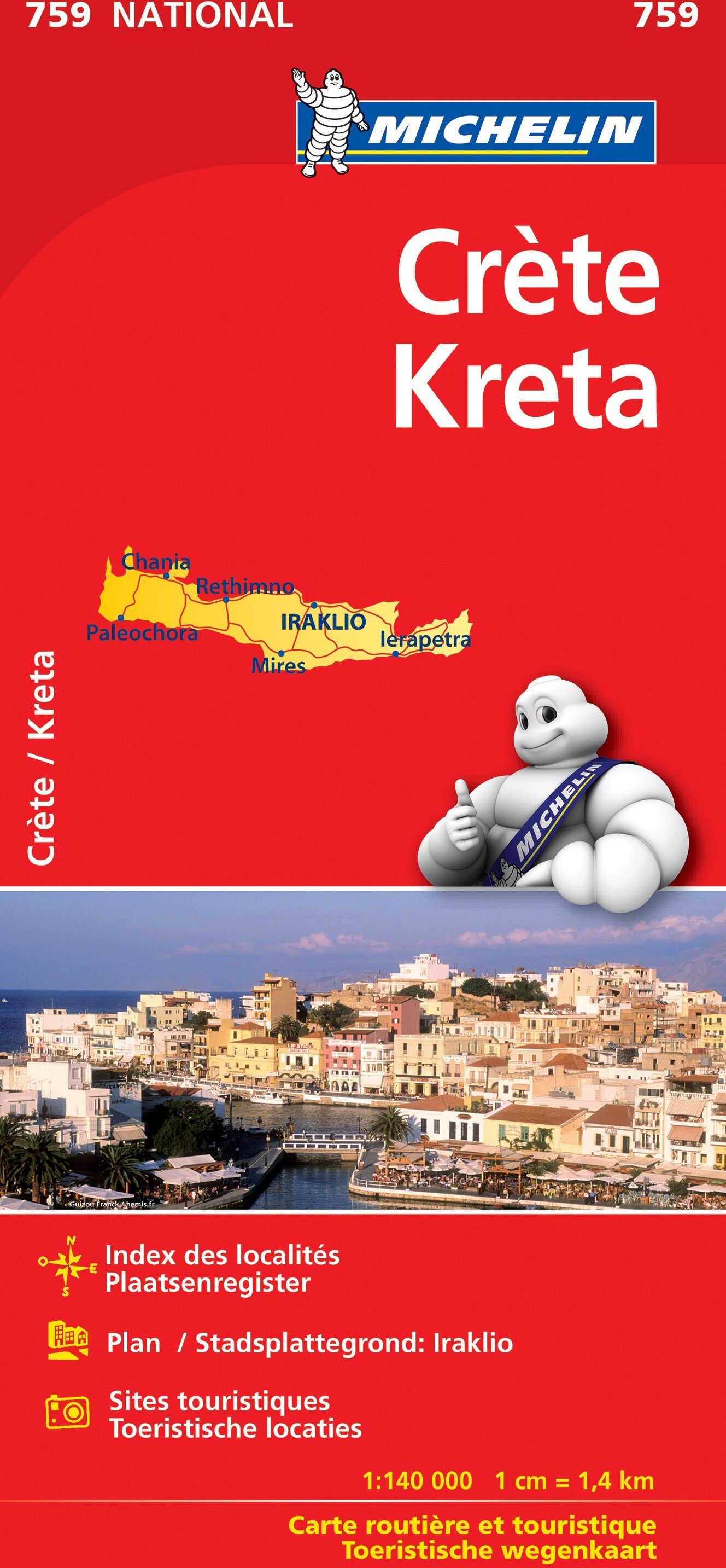 Carte routière n° 759 - Crète   Michelin