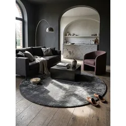 Teppich Antirutsch Anthrazit 120x120 cm - ALDAN   Kadima Design