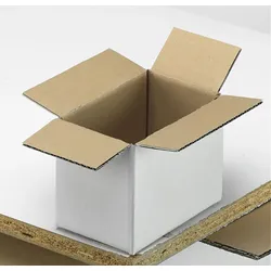Nestler Wellpapp-Faltkartons 1-wellig weiß 15,0 x 10,0 x 10,0 cm