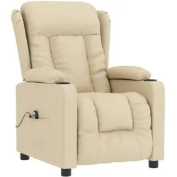 vidaXL, Sessel, Relaxsessel Elektrisch Creme Stoff