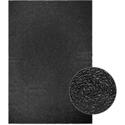 vidaXL Teppich ZIZUR Anthrazit 200x290cm Jute-Optik Indoor und Outdoor