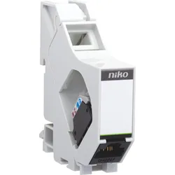 Niko Züblin 650-14556 DIN Schienenmodul mit geschütztem RJ45 Stecker STP Kat. 5E, PoE++ read 65014556