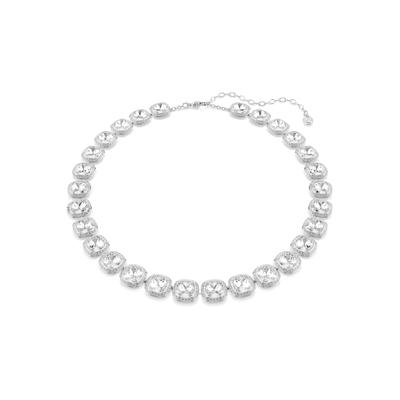 Collier SWAROVSKI "Schmuck Geschenk UNA Halskette", metallfarben, kristallweiß, Halsketten, Damen, Metall, Collier, mit Swarovski Kristall