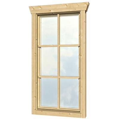 Fenster SKANHOLZ "Einzelfenster", beige (natur), B:57,5cm H:123,5cm, Glas, Massivholz, Fenster, Anschlag rechts