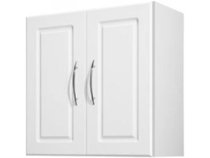 VEVOR Wandschrank für Waschküche, 2-stöckiger Wandhängeschrank mit verstellbarer Ablage, Küchenschrank mit2 Türen, für Küche Bad Wäscherei, 30 x 60 x 60 cm (T x B x H), Oberschrank Weiß