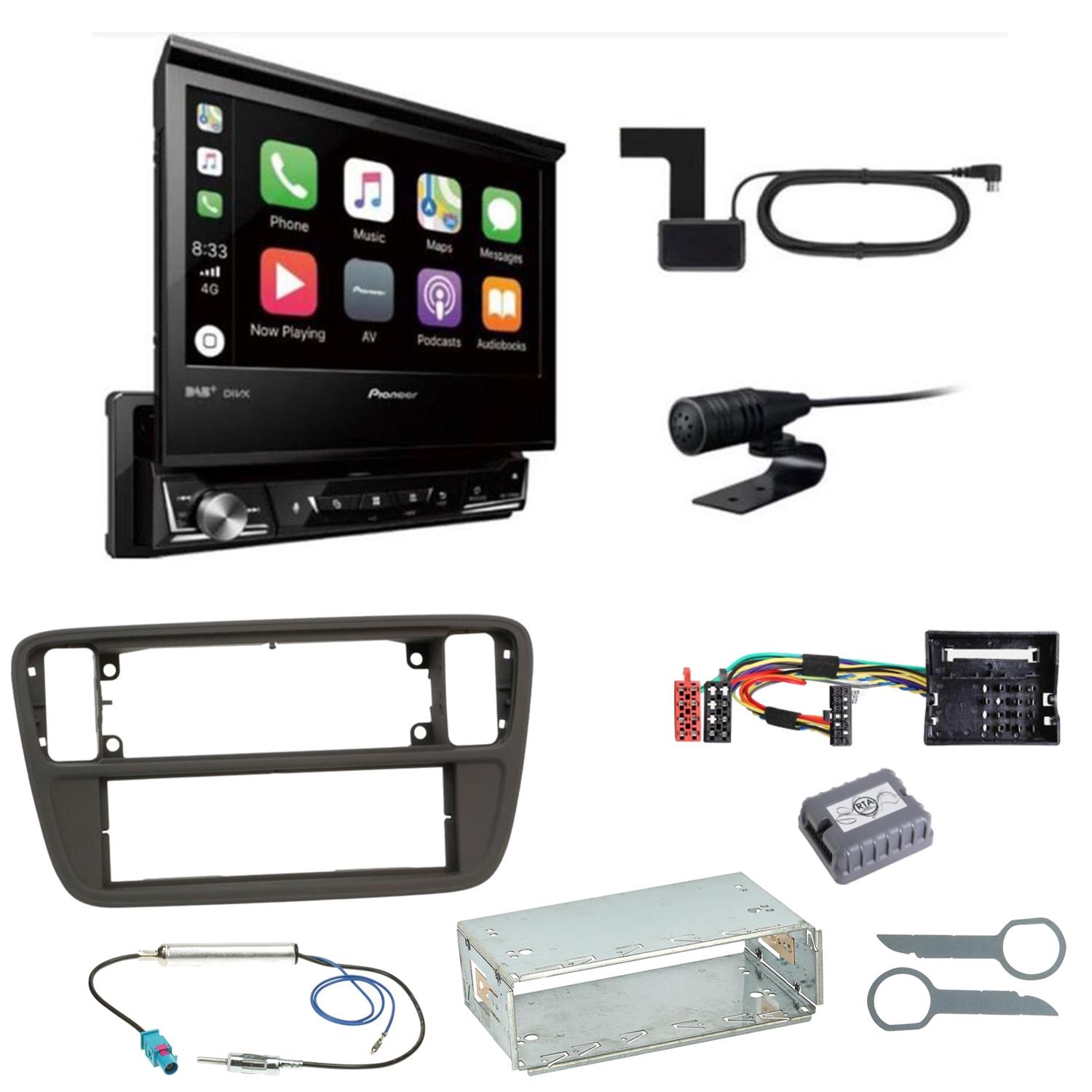Pioneer AVH-Z7200DAB Bluetooth CD USB Einbauset für Up Seat Mii Skoda Citigo