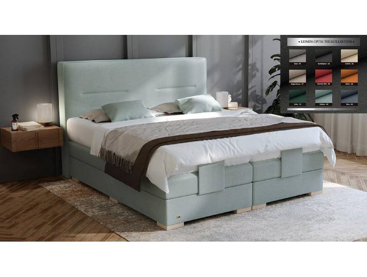 PAARA Boxspringbett Kreta elektrisch verstellbar mit Motor alle Größen, mit einzigartigem Belüftungssystem