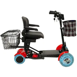 Urban Hopper E-Motorroller Elektro Seniorenmobil 4-Rad Mobilitätshilfe Faltbar Urban Hopper Rot