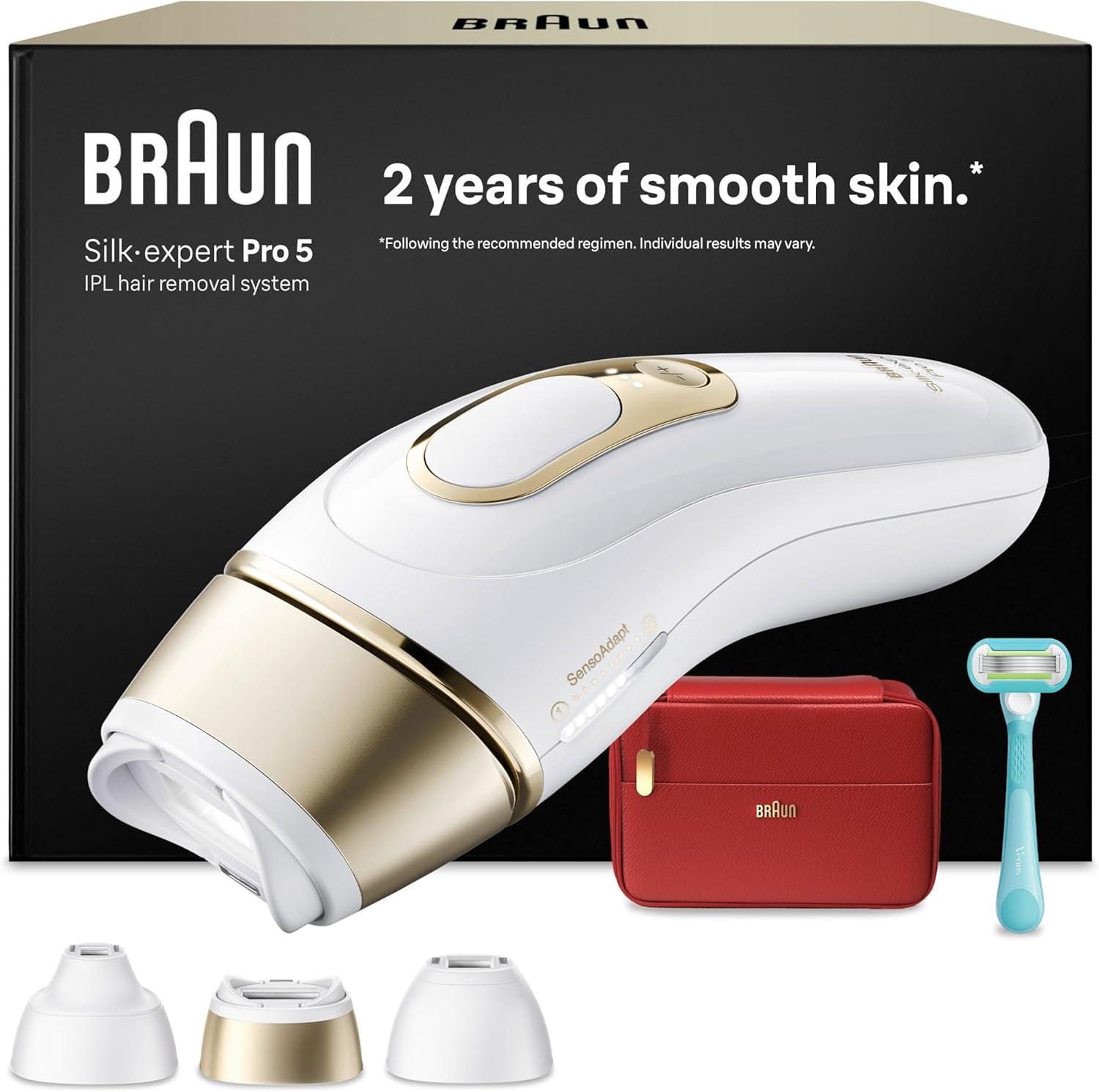Braun IPL Geräte Haarentfernung Silk.expert Pro 5, PL5321 Weiß/Gold Rasierer
