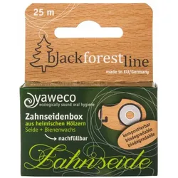 BlackForestLine Zahnseide - Seide+Bienenwachs Holzbox 25m