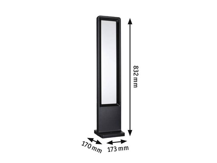 Paulmann LED Wegeleuchte Reana, schwarz, Metall, Modern, LED Außenleuchte