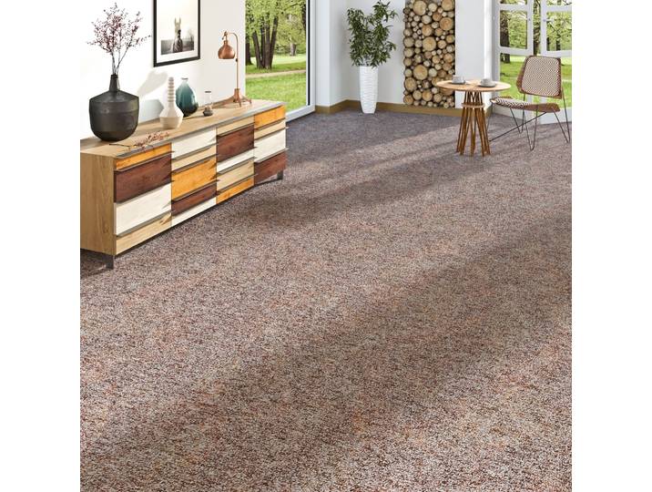 Teppichboden GOODPRODUCT Caio, Schlinge, Gesamthöhe 8 mm , braun, B:400cm L:650cm, Kunstfaser, Teppiche, Teppichboden, meliert, Breite 400 cm, strapazierfähig, Wohnzimmer, Schlafzimmer