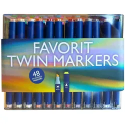 Nassau, Marker, Round dual markers 48 pcs (48x)