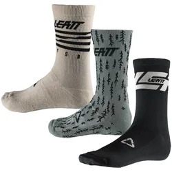 Leatt, Unisex, Sportsocken, MTB-Radsocken (3 Paar) (38 - 42), Mehrfarbig