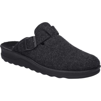Hausschuh JOSEF SEIBEL "Metz 240, titan", Herren, Gr. 45, schwarz (titan), Schuhe Hausschuh