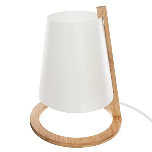 Atmosphera Bamboe lamp wit - E14 - 40 W - Hoogte: 26 cm