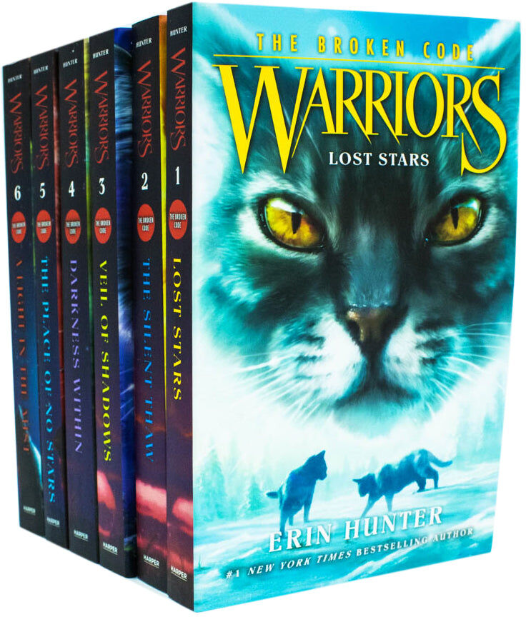 HarperCollins Warriors: The Broken Code Series 7 6 Books Collection Set by Erin Hunter - Paperback - Ages 8-12 - Epic Clan Fantasy Adventure