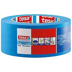 tesa Professional 4440 Präzisionskrepp Außen UV PLUS 25mmx50m blau
