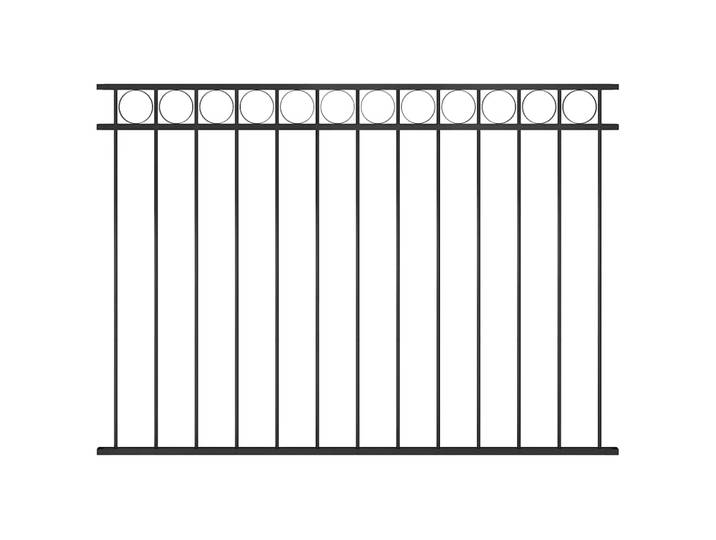 vidaXL Zaunelement ASSEN Stahl 163x120 cm Schwarz