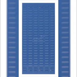 PROREGAL Orthogonale Schlitzplatte | HxB 98,7x45,6cm | Lichtblau