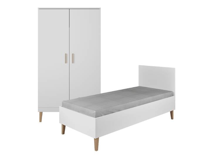 Lit Enfant 80x180 Et Armoire Kocot Kids Kubi - Blanc
