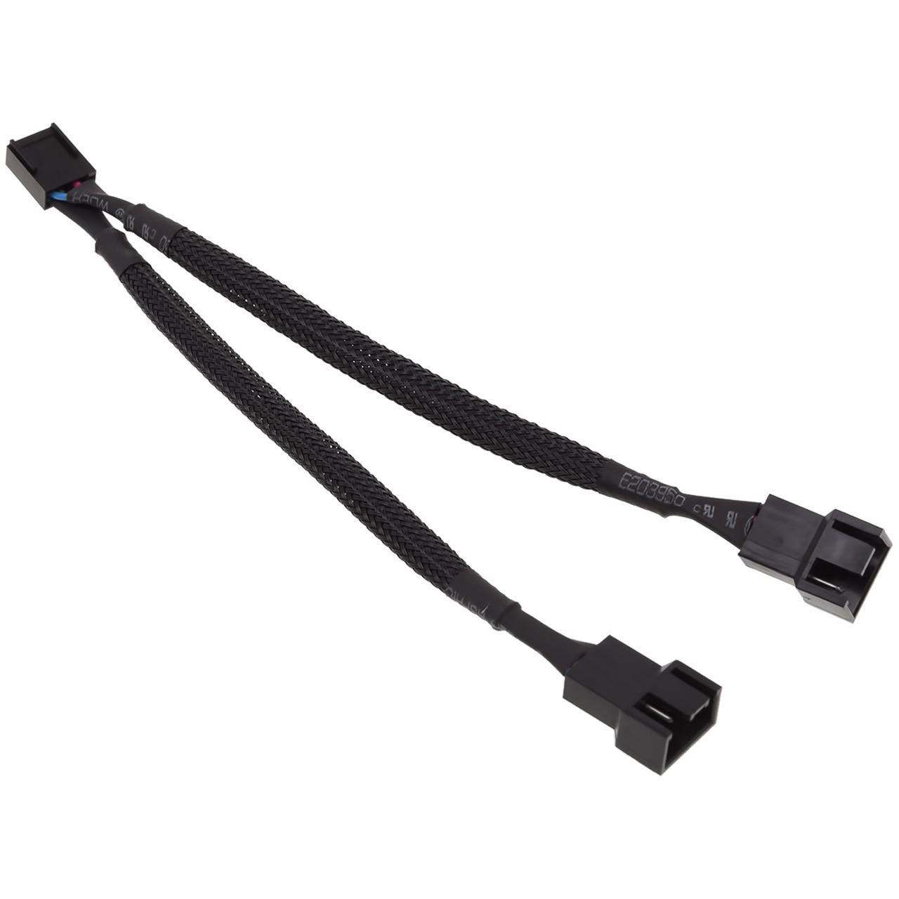 Phobya Y-Kabel 4Pin PWM 2x 4Pin PWM 10cm - Schwarz