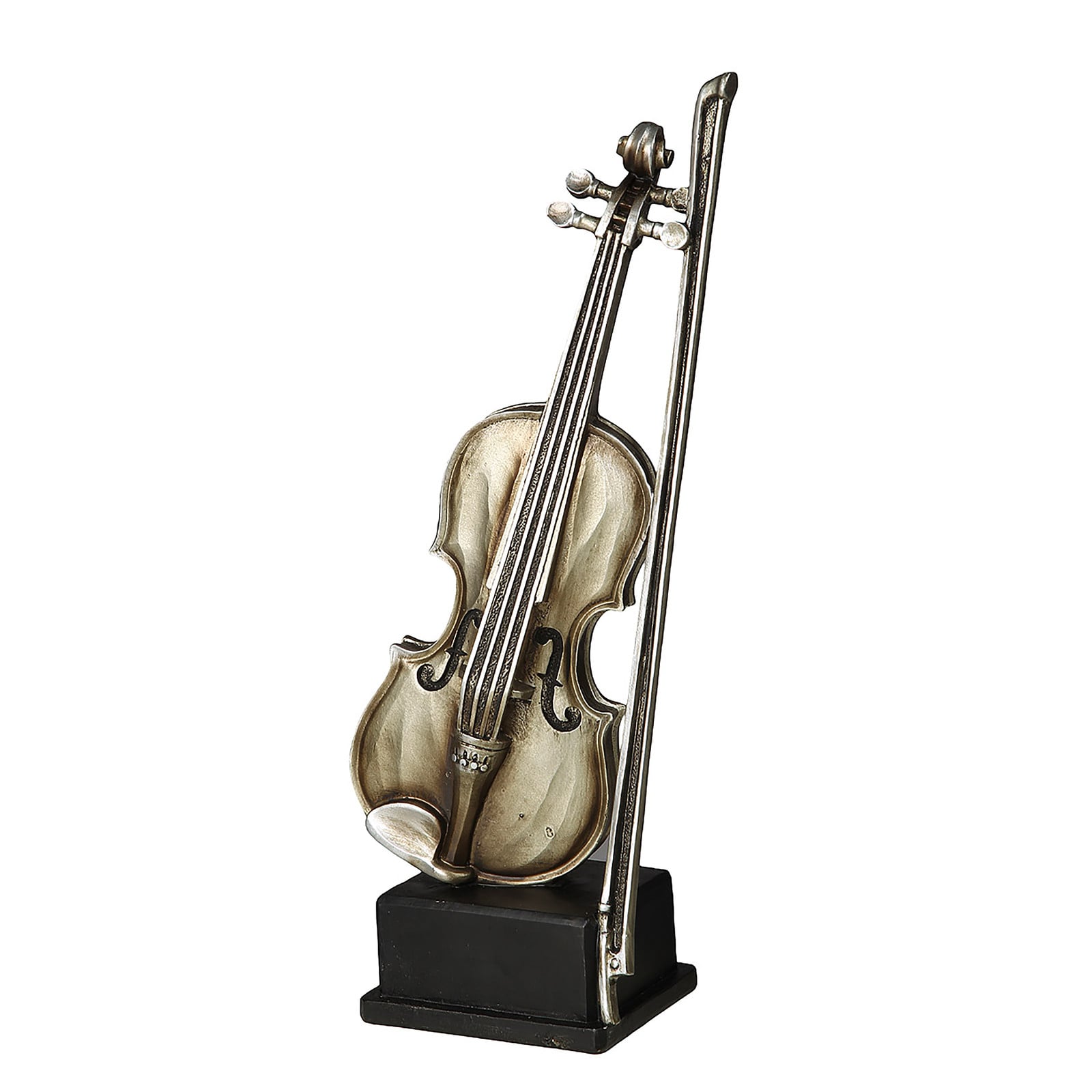 home24 Abstracte Viool Sculptuur Zilver Hoogte: 12 cm