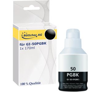 kompatibel für Canon GI-50PGBK, Tinte, 170ml, 6000 Seiten, schwarz