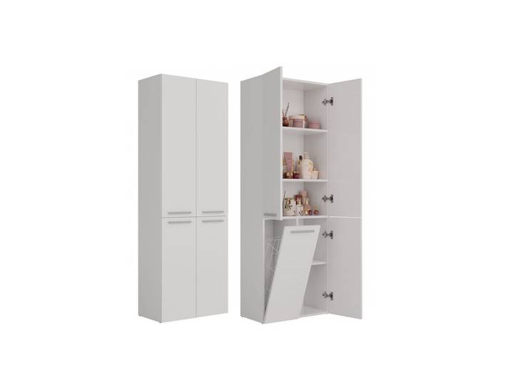 BADEZIMMERSCHRANK Weiß 60/174/30