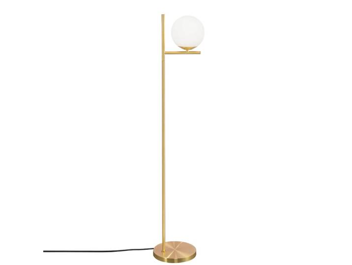Lampadaire fer verre doré 27x27x47cm e27