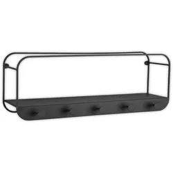 Wandregal DROP LIANDRA (BHT 50x18x15 cm) - schwarz - BHT 50x18x15 cm
