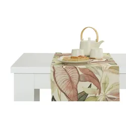 como Tischläufer  Blätter , rosa/pink , Baumwollmischgewebe , Maße (cm): B: 40
