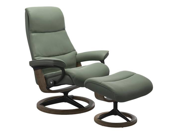 Stressless Relaxsesselset, Waldgrün, Holz, Metall, Echtleder, Rindleder, Eiche, Schichtholz, 82x109x81 cm, Stoff-/Lederauswahl, Wohnzimmer, Sessel, Relaxsessel