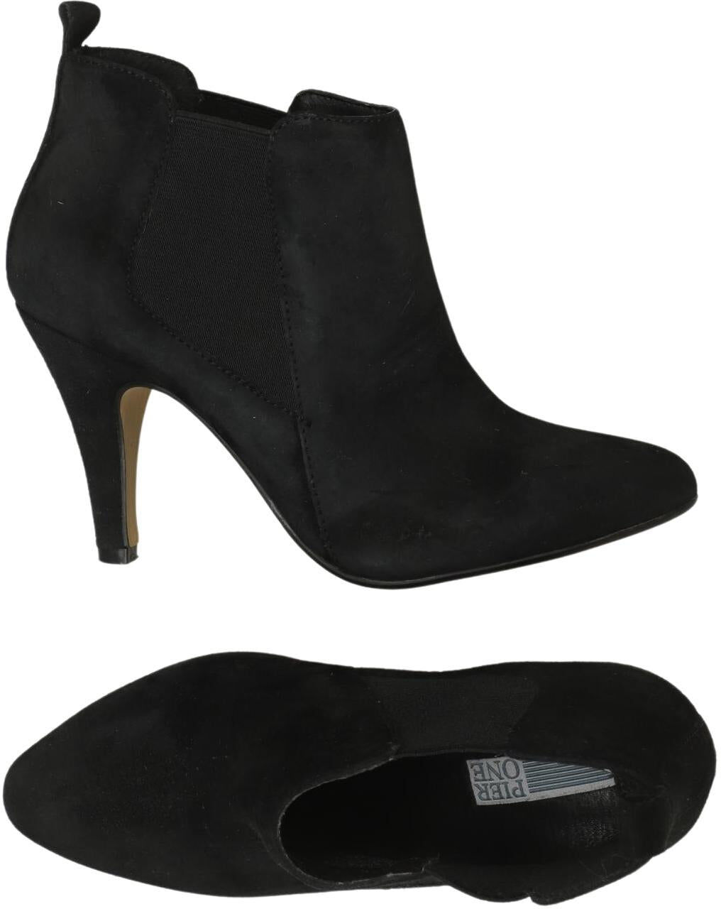 pier one Damen Stiefelette, Schwarz, Gr. EU 36, Leder - Second Hand