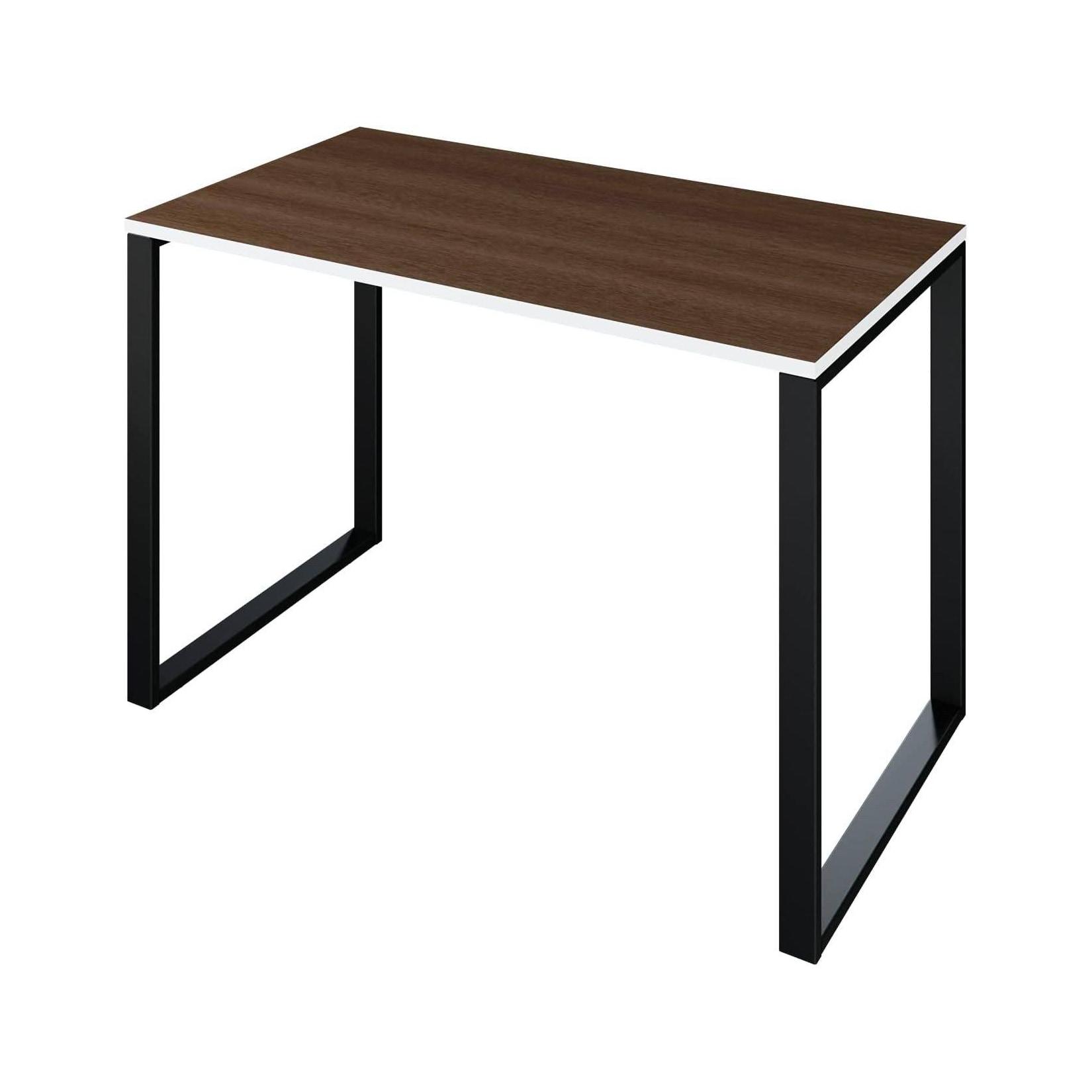 Letti Moderni Schreibtisch Fulda 110x60 cm – Schwarz mit Wengue Dekor