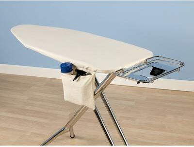 Household Essentials Cotton Wide Top Ironing Board Cover and Pad, Natural