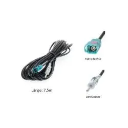 Dietz LowLoss Verlängerung Fakra Buchse - DIN Stecker, 750 cm 9493