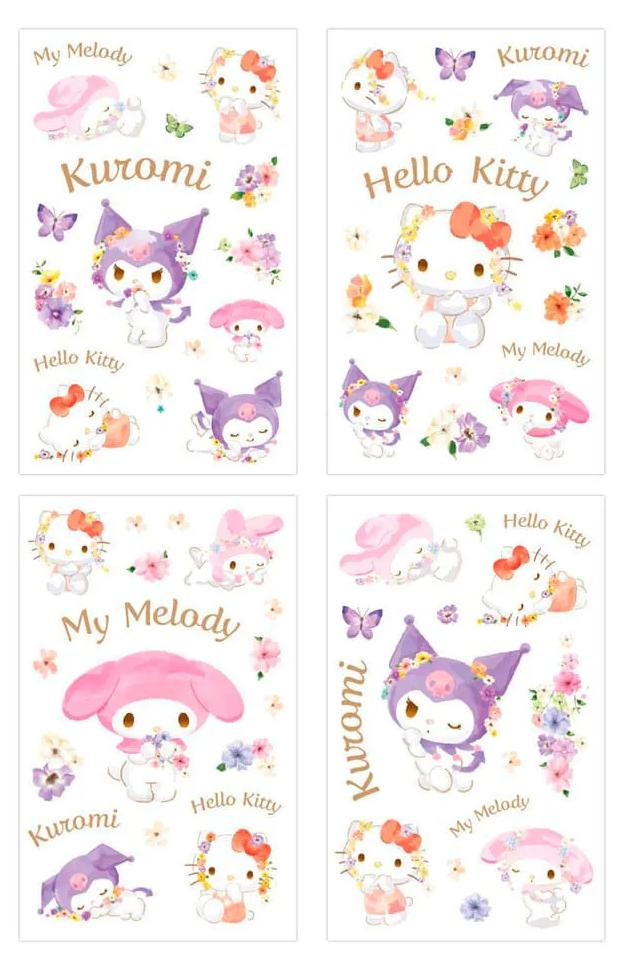 Sakami Merchandise Sanrio Stickerbundel Hello Kitty & Vrienden in Pastelkleuren
