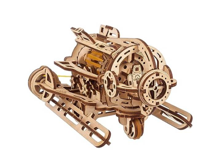 UGEARS Steampunk onderzeeër - Ugears Houten 3D Puzzels voor volwassenen - Mechanisch houten model - Unieke hersenkraker Puzzels - Educatieve en creatieve bouwsets voor volwassenen