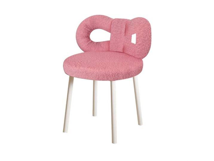 Chaise de coiffeuse WILITTO chaise de bureau simili-laine Style Minimaliste Moderne Conception Ergonomique 37x37x68cm