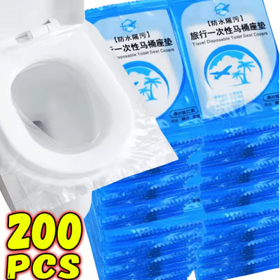 Portable Disposable Toilet Seat Covers For Travel And Public Restrooms 200pcs