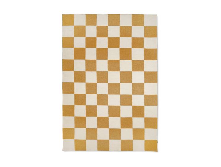 Classic Collection Tapis Squares White-yellow, 250x350 cm