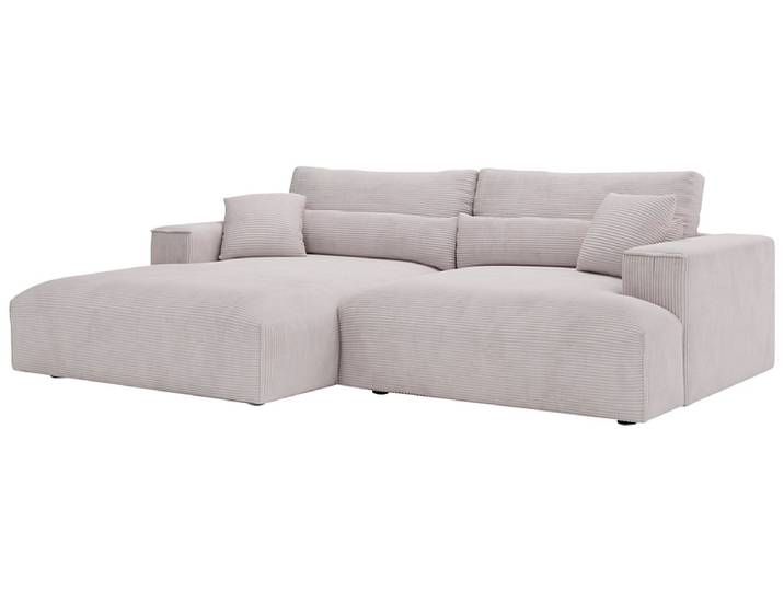 Ecksofa FELICIA Stoff hellgrau