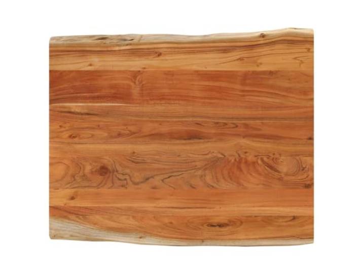 PTUGUOF Tischplatte 110x80x3,8cm Rechteckig Massivholz Akazie Baumkante, Naturkante, Robust, Langlebig, Für Bartisch, Beistelltisch, Möbelprojekte